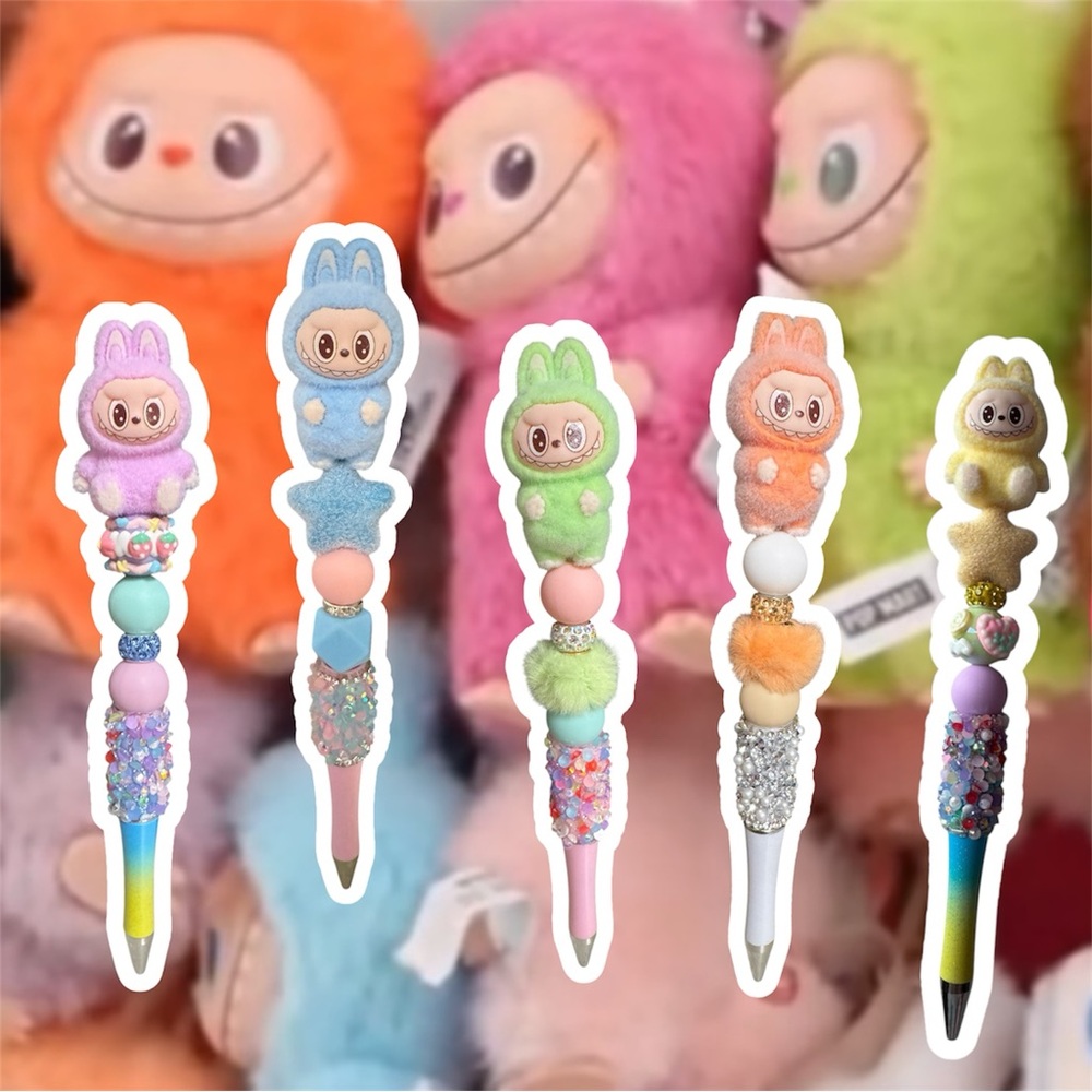Back in stock !.Handcrafted pens . Rainbow theme Labubu…price is for 1 pen . - Picture 5 of 7